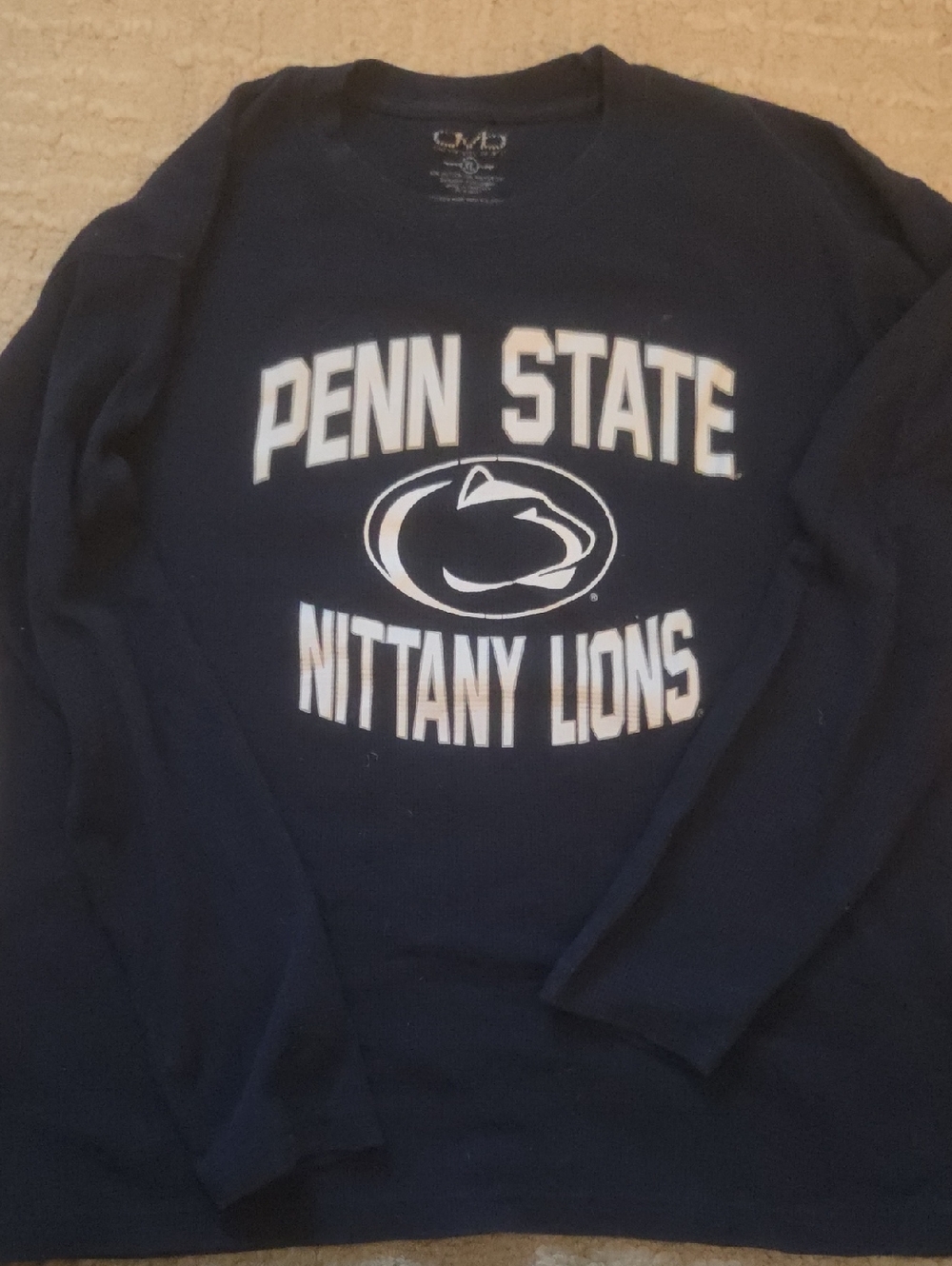 Old Varsity Brand Penn State Nittany Lions Navy Waffle Knit Long-Sleeve Shirt